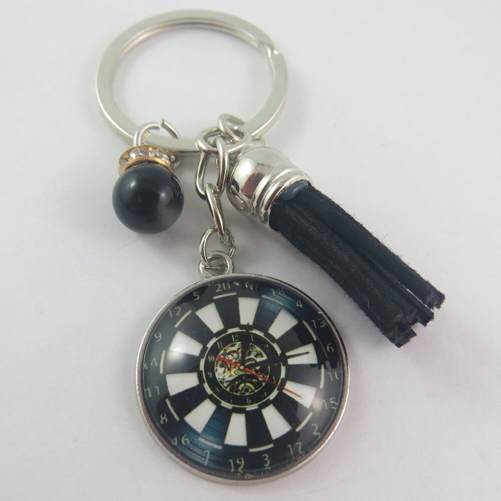 Dartboard Keychain Darts Key Ring Game Lover Gift Dart Player Keychain Dartboard